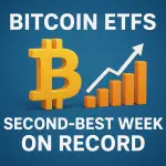 Bitcoin ETFs Draw $3.2B in “Uptober,” Marking One of Best Weeks Ever
