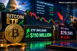 Bitcoin ETFs Attract $110 Million as BTC Trades Below $80,000 Despite Investor Caution